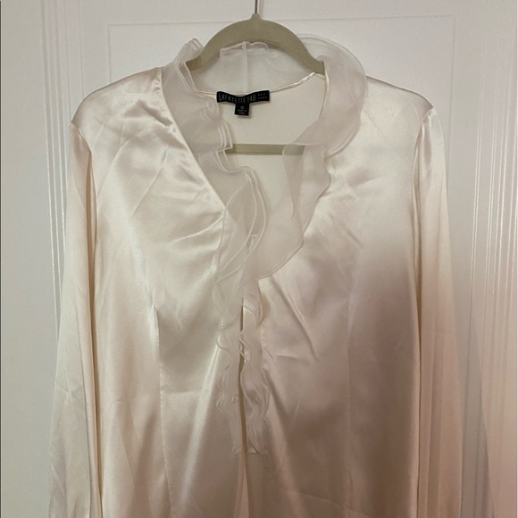 Lafayette 148 Silk Ruffle Blouse - Picture 4 of 9